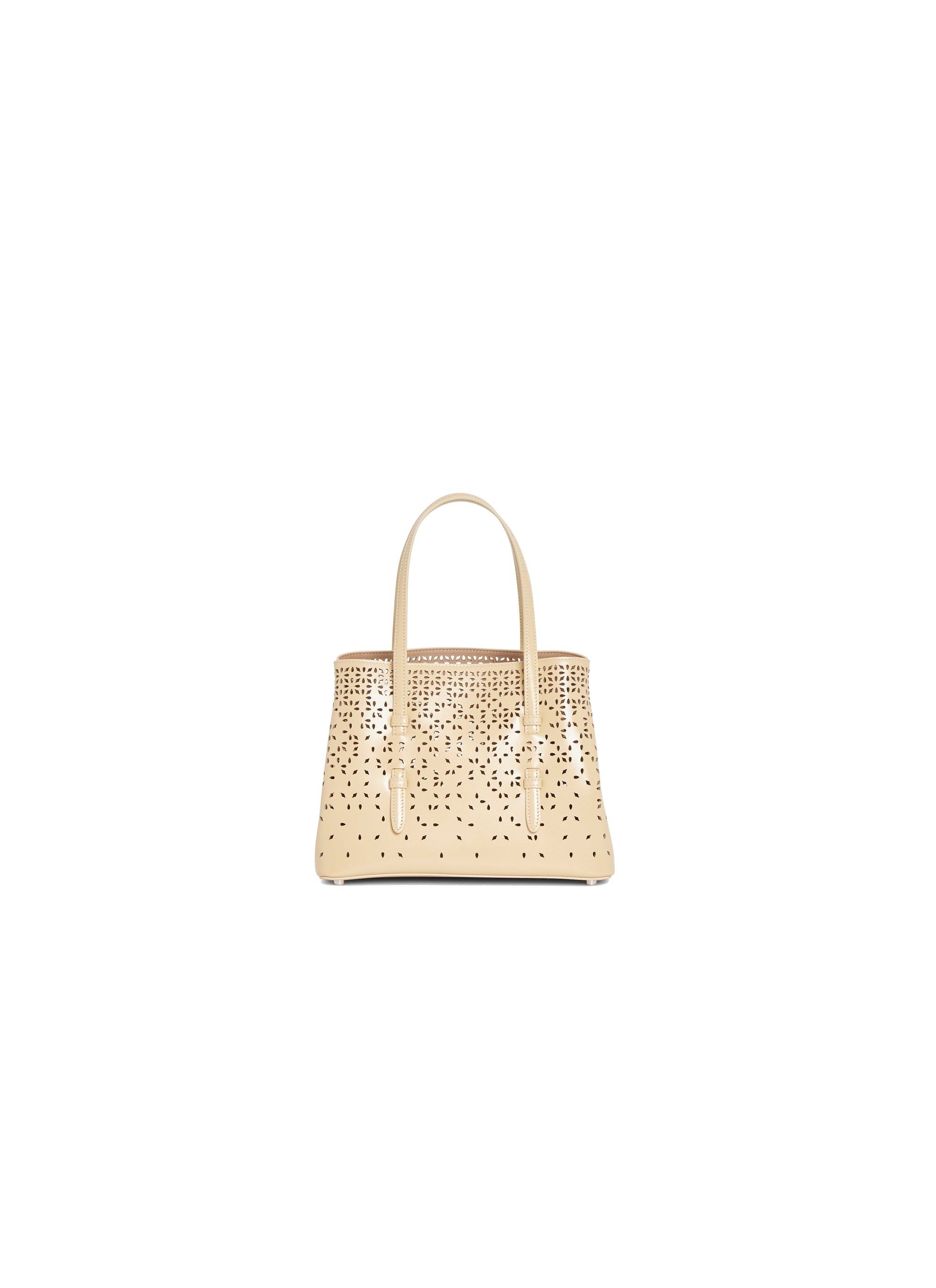 Palm Fiori mini bag leather - Sand