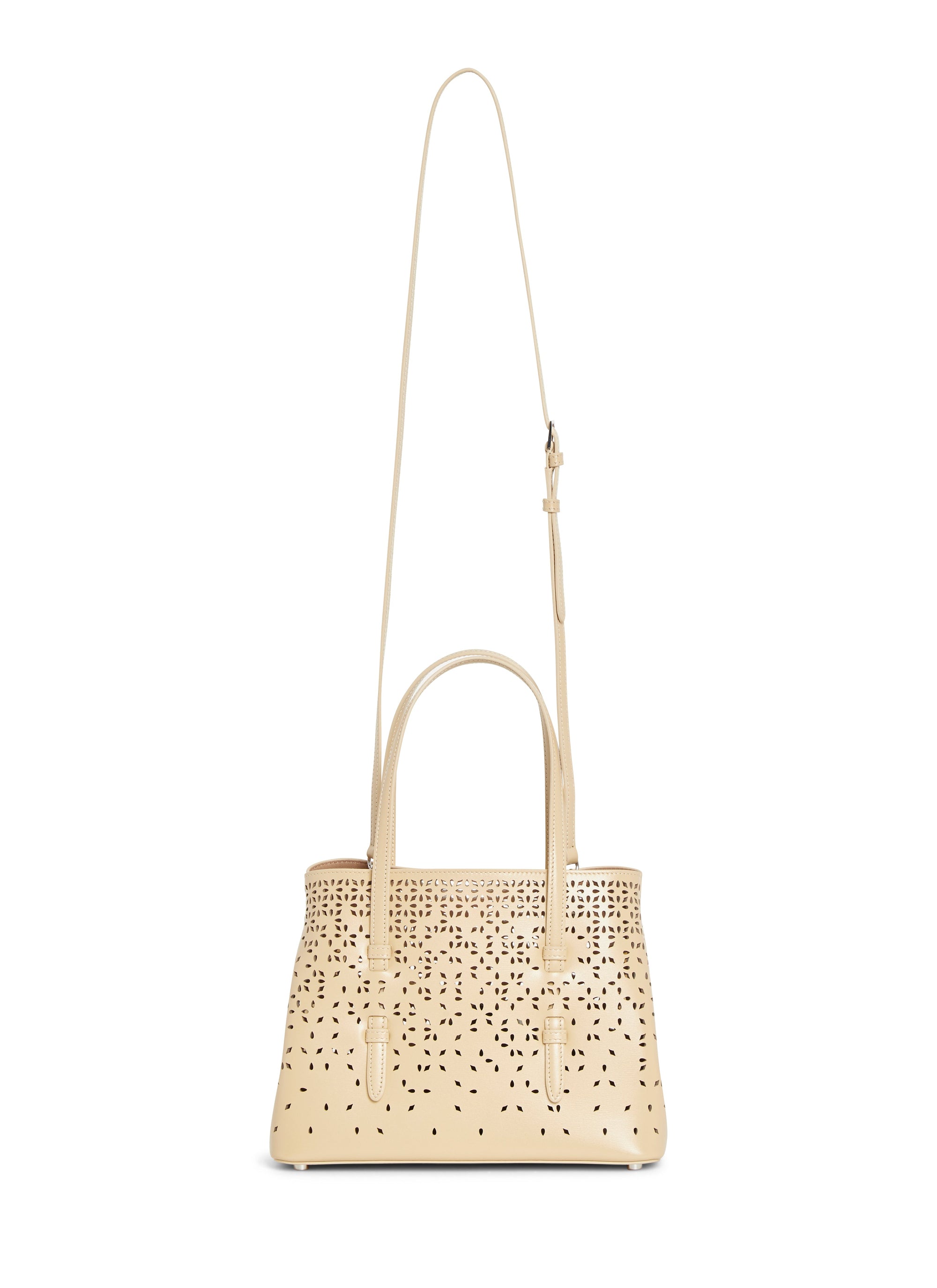 Palm Fiori mini bag leather - Sand