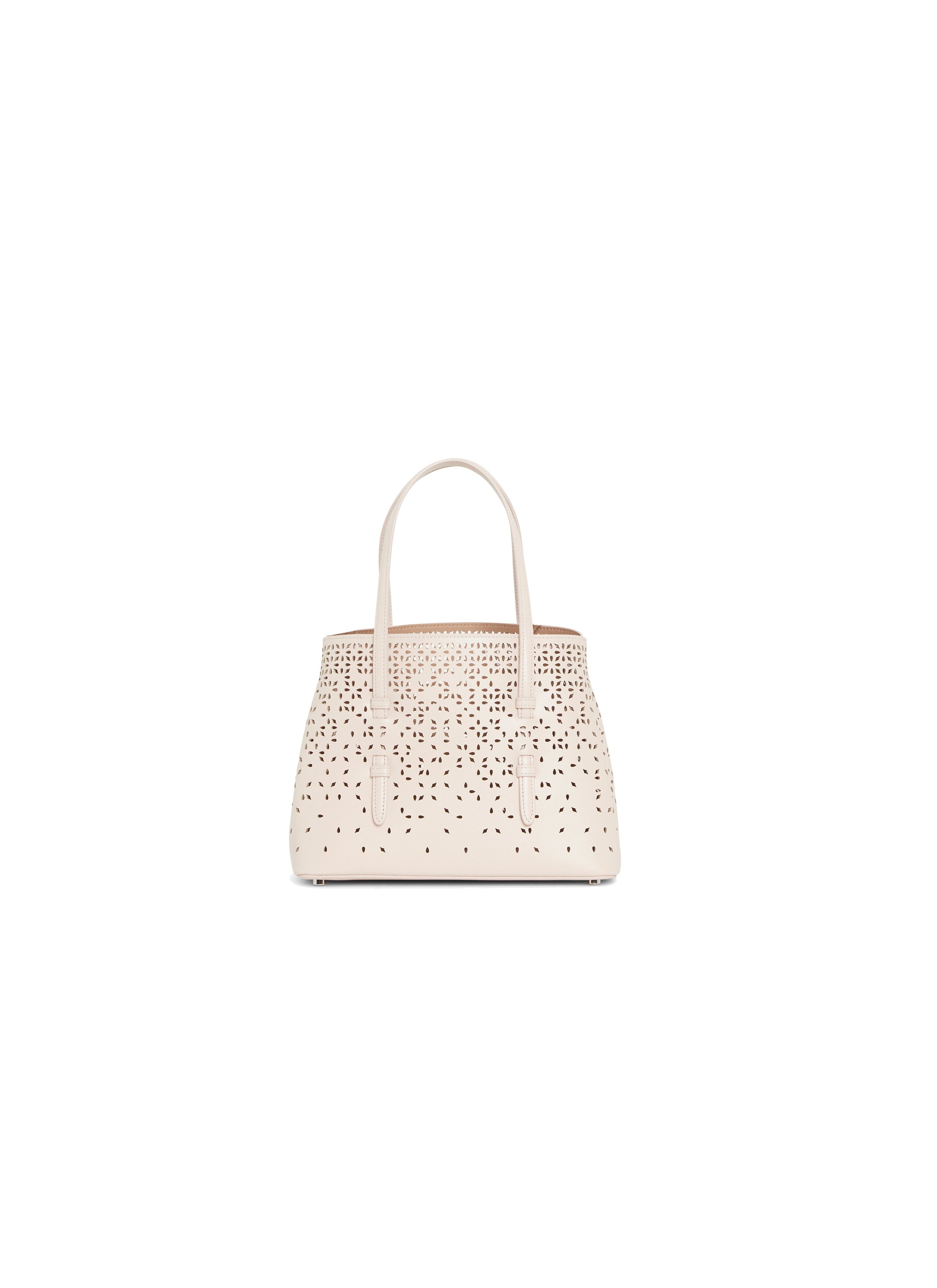 Palm Fiori mini bag leather - Pebble