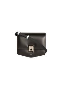 Le Papa Small Leather Bag - Black & Silver