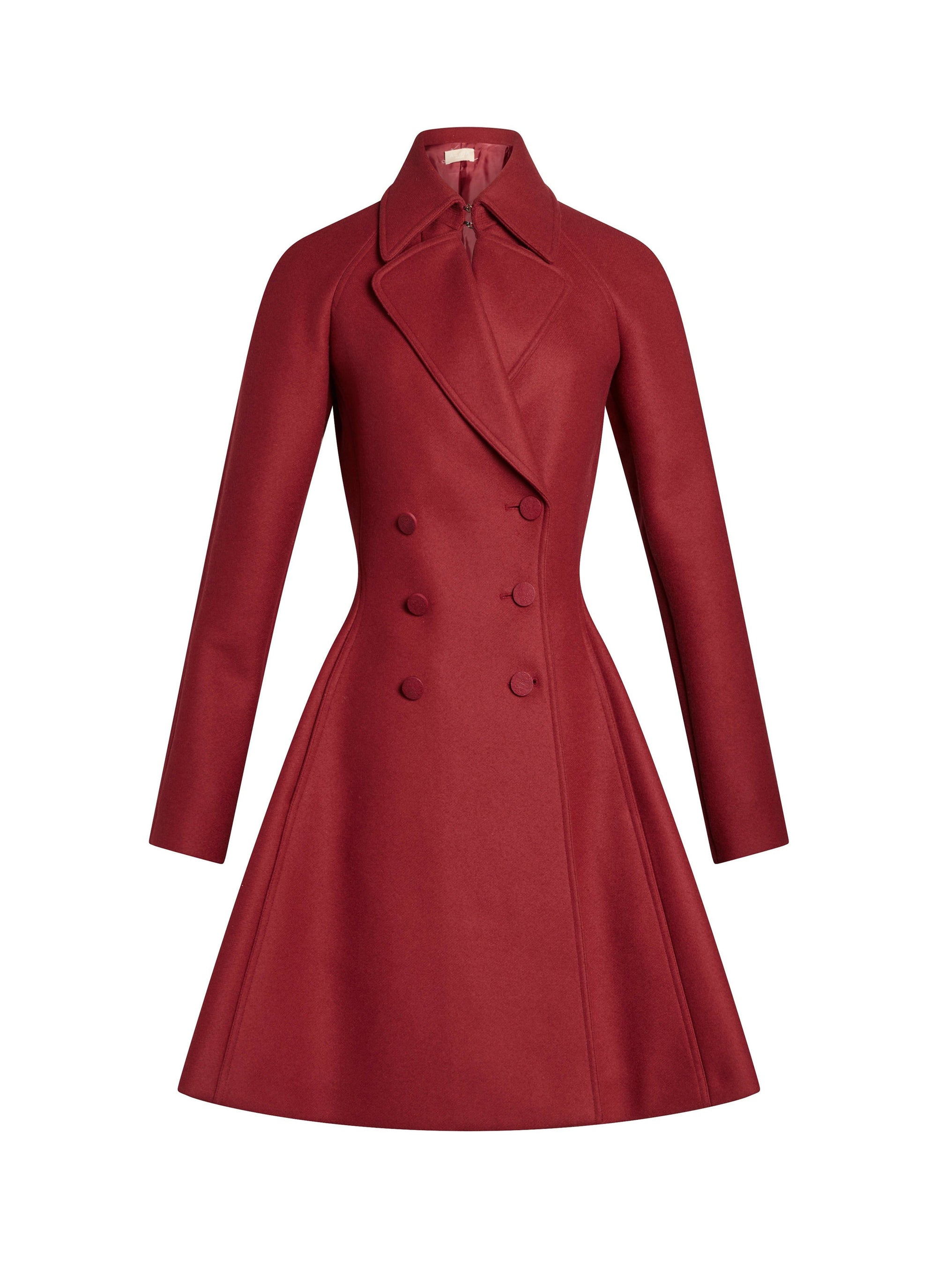 Wool drape coat - Mahogany