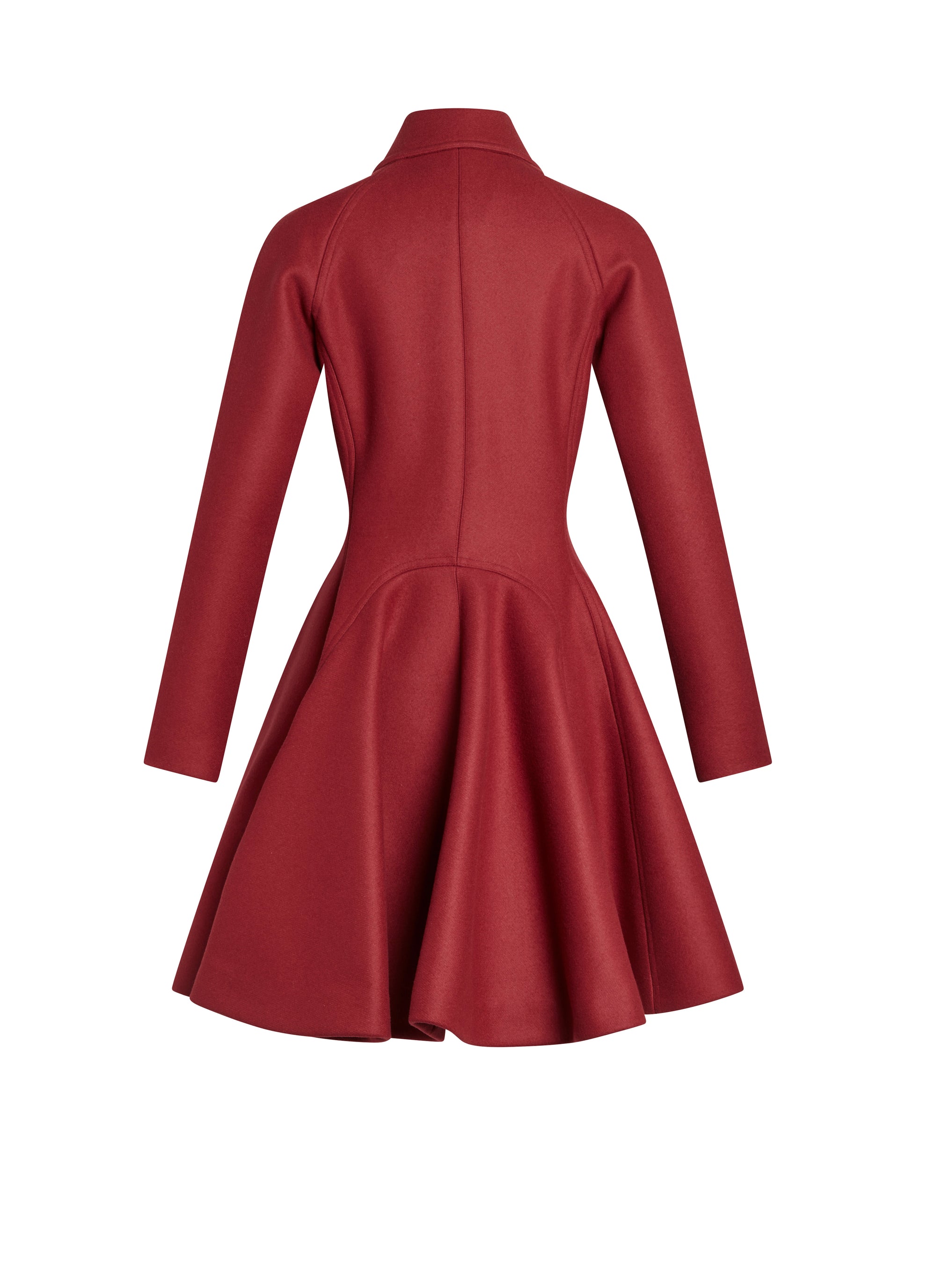 Wool drape coat - Mahogany