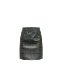 Leather mini skirt - Black & Rose Gold