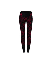 Patterned leggings - Black & Ruby