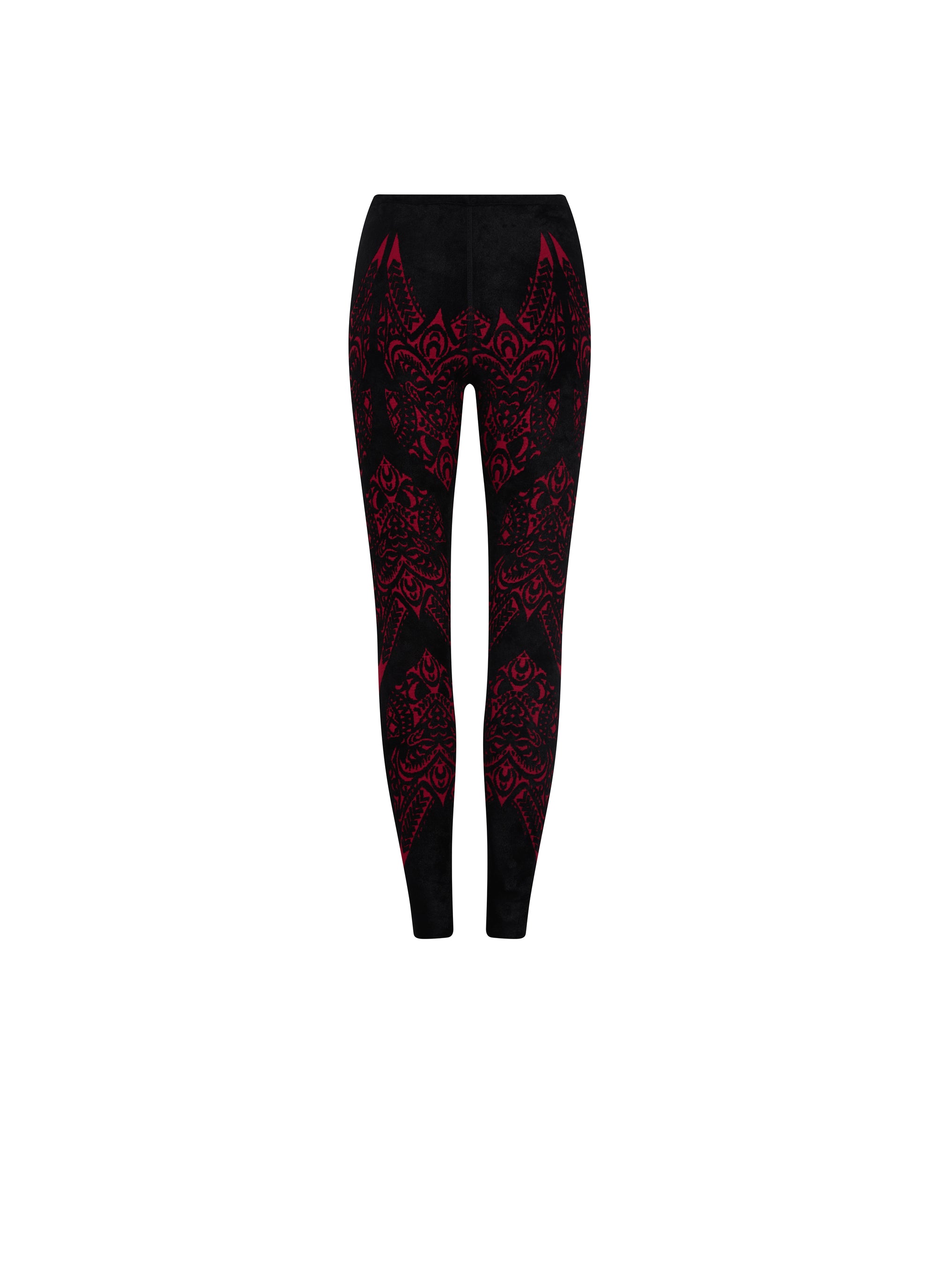 Patterned leggings - Black & Ruby