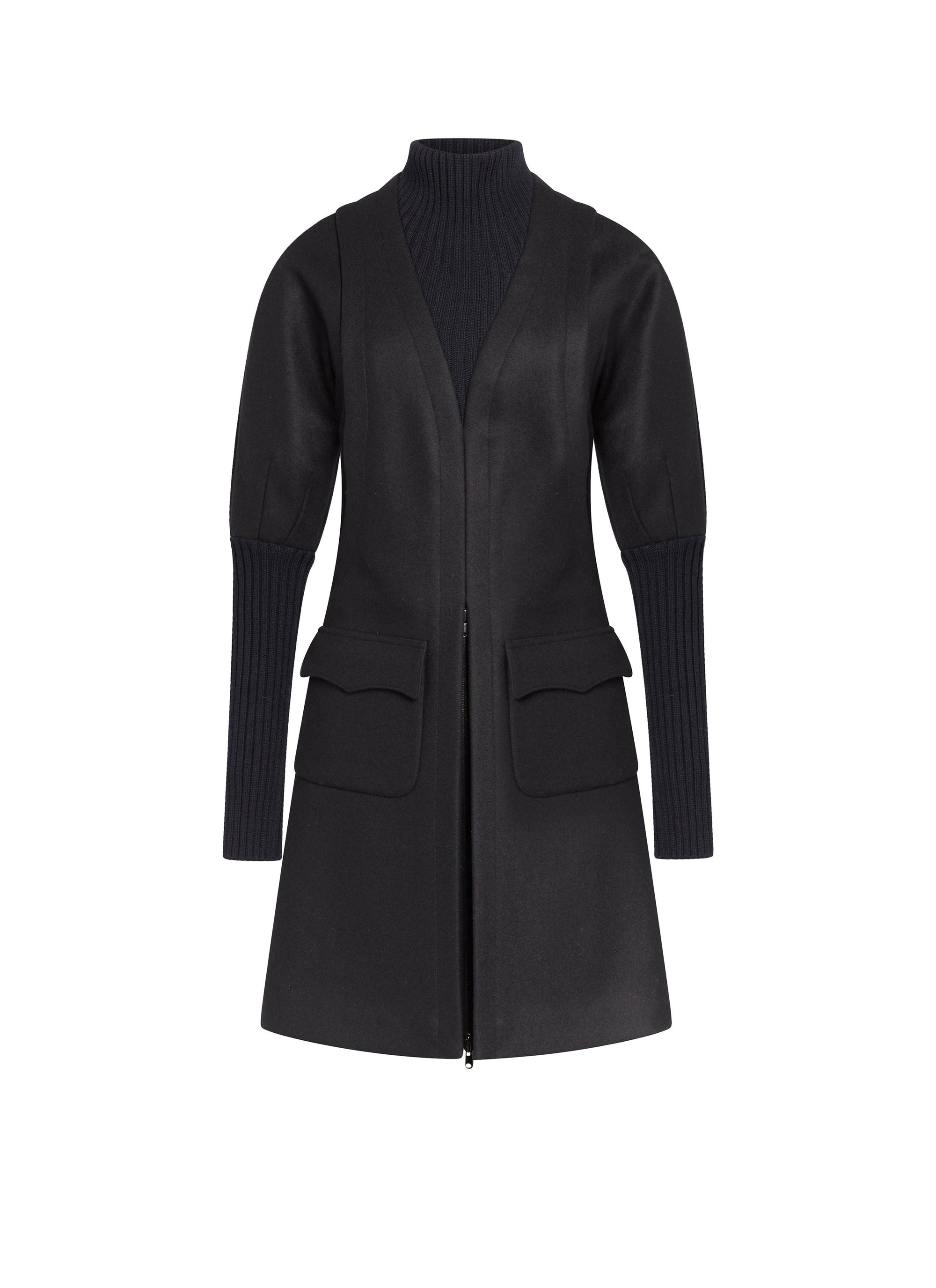 Zipped cashmere dress - Nuit