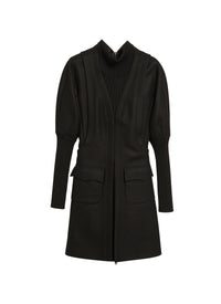 Zipped cashmere dress - Black intense