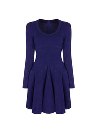 Robe à manches longues Galaxy en maille - Indigo & Cuivre