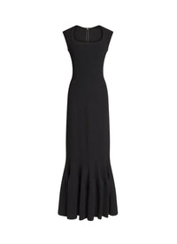 Square neck maxi dress - Black