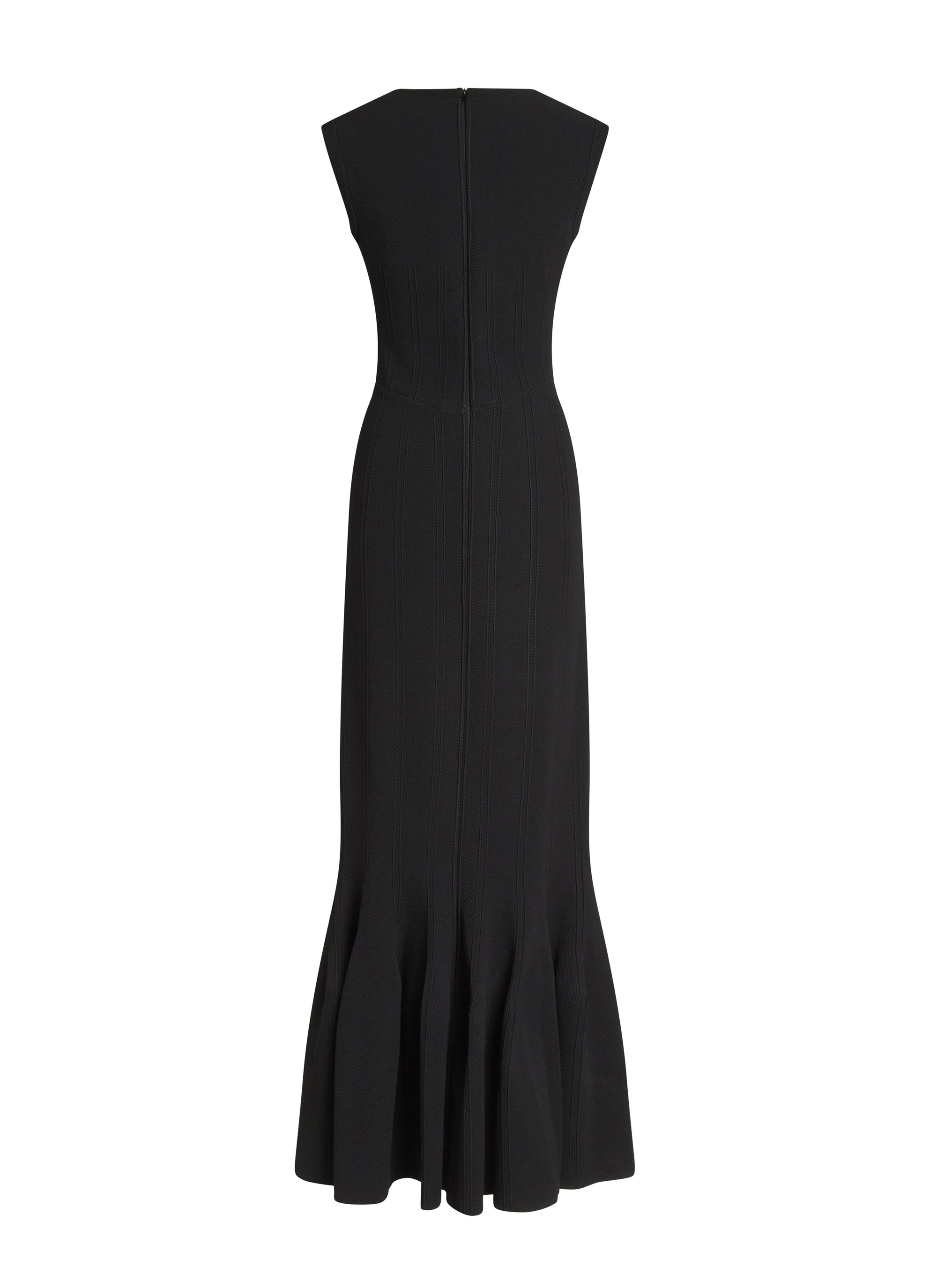 Square neck maxi dress - Black