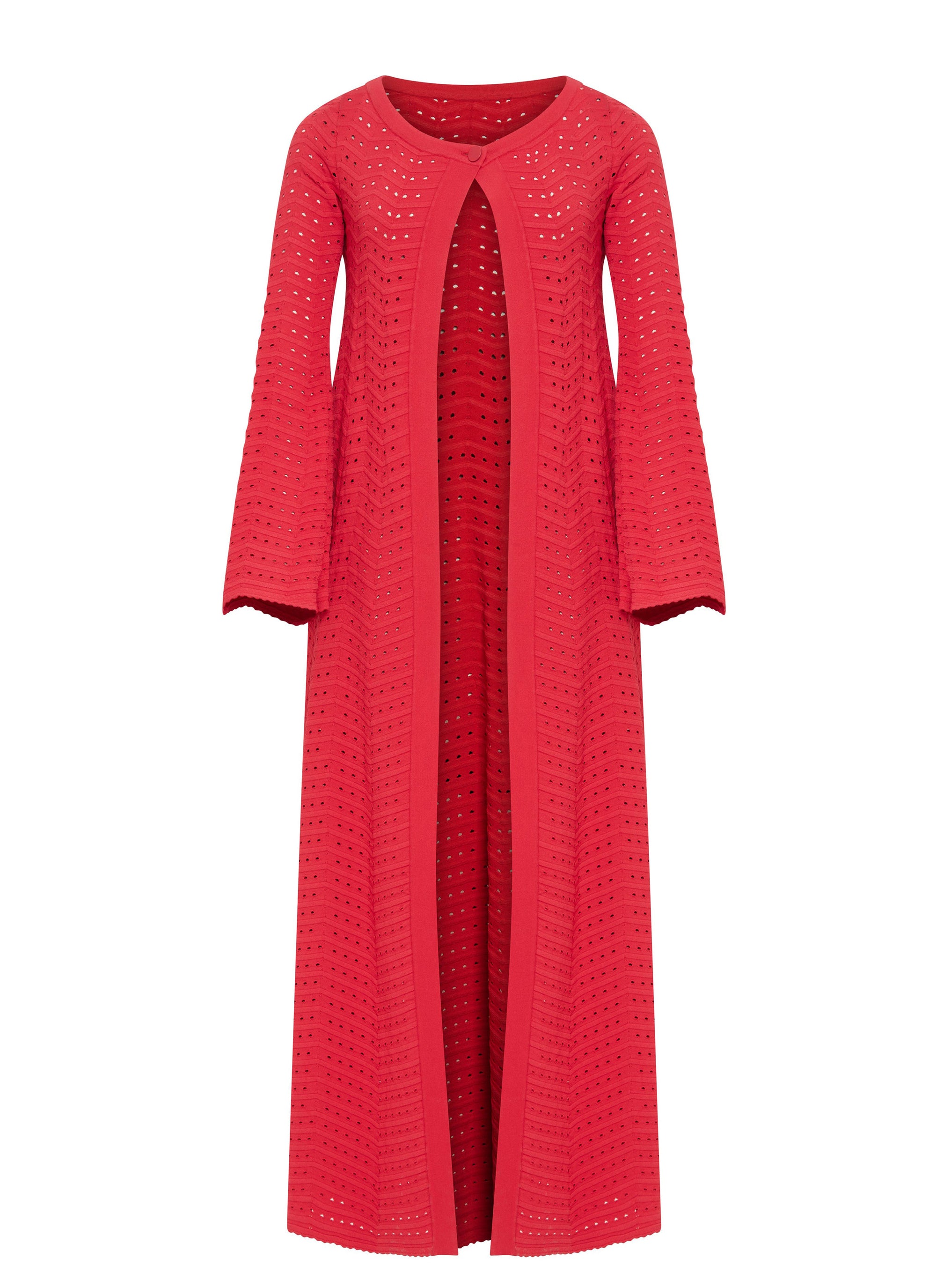 Long coat with flared sleeves - Red