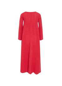 Long coat with flared sleeves - Red