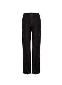 Wide-leg trousers in raffia - Black intense