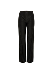 Raffia wide-leg trousers - Black