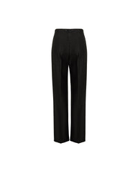 Wide-leg trousers in raffia - Black intense