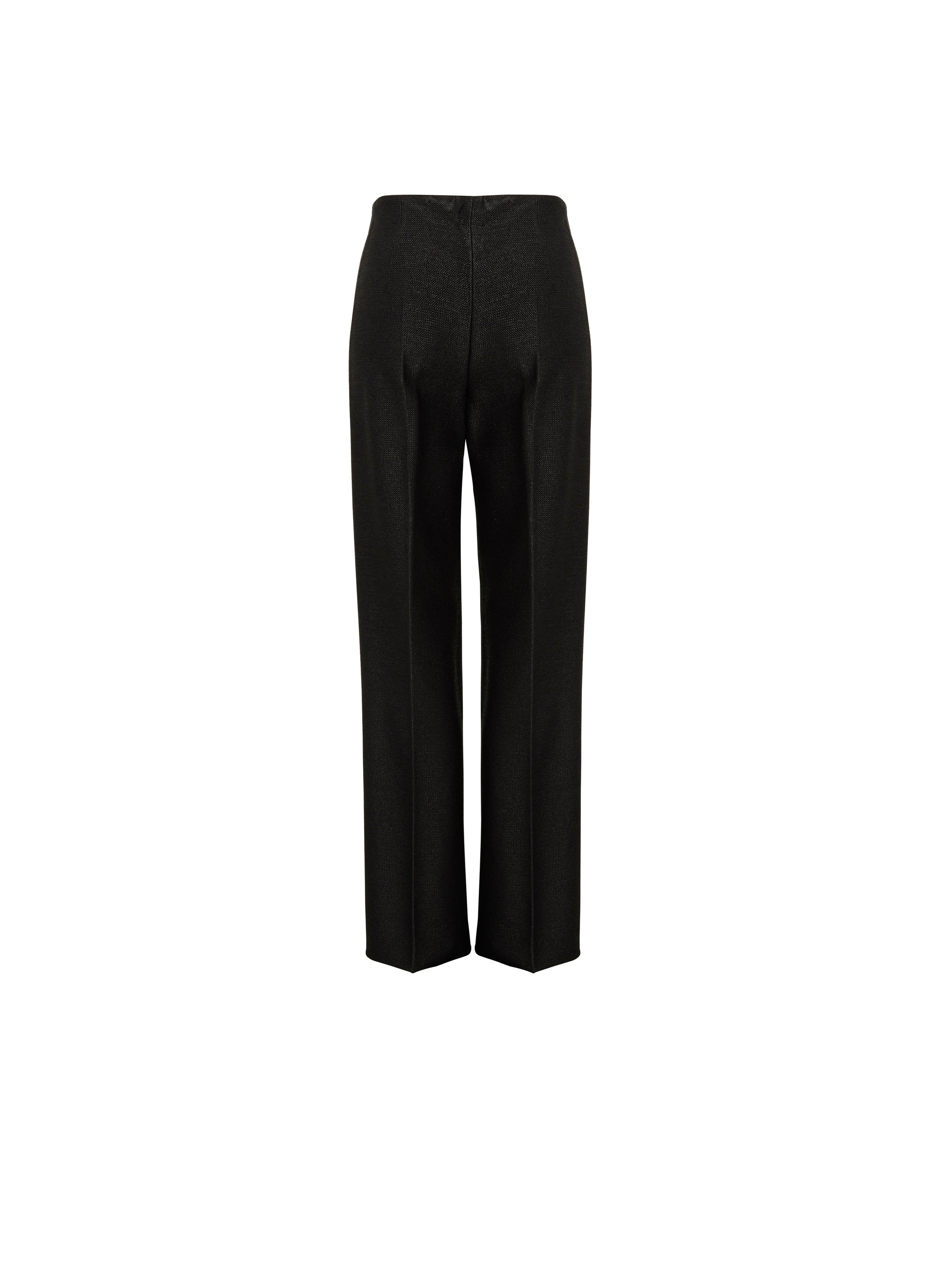 Wide-leg trousers in raffia - Black intense
