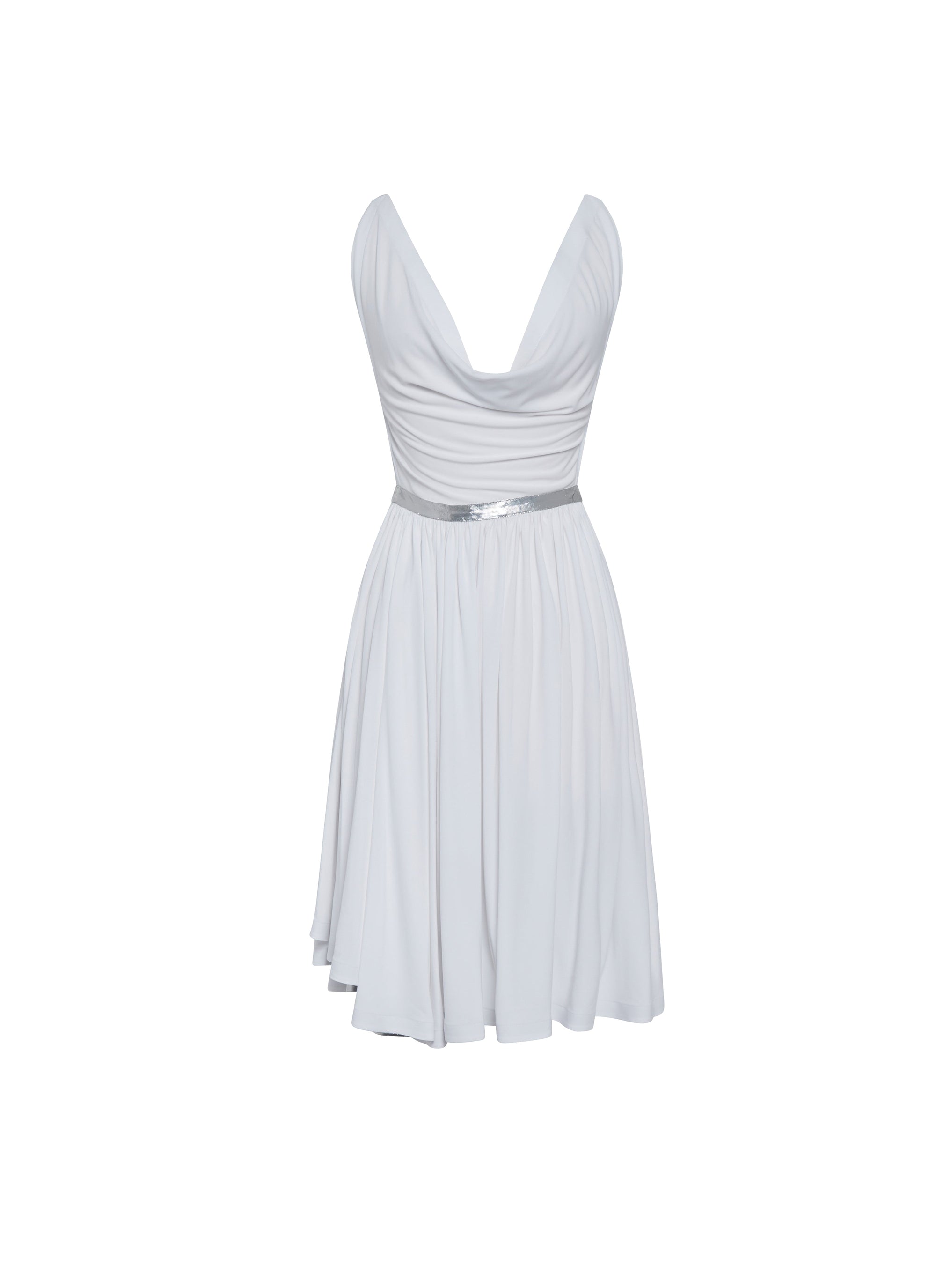 Robe fluide à col bénitier - Blanc
