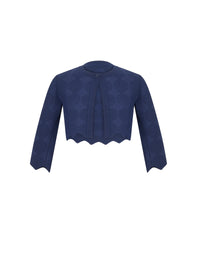 Cardigan Vanuatu en maille - Cobalt