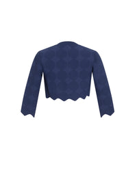 Cardigan Vanuatu en maille - Cobalt