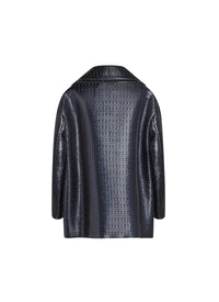 Manteau en jacquard de laine vienne - Multicolor
