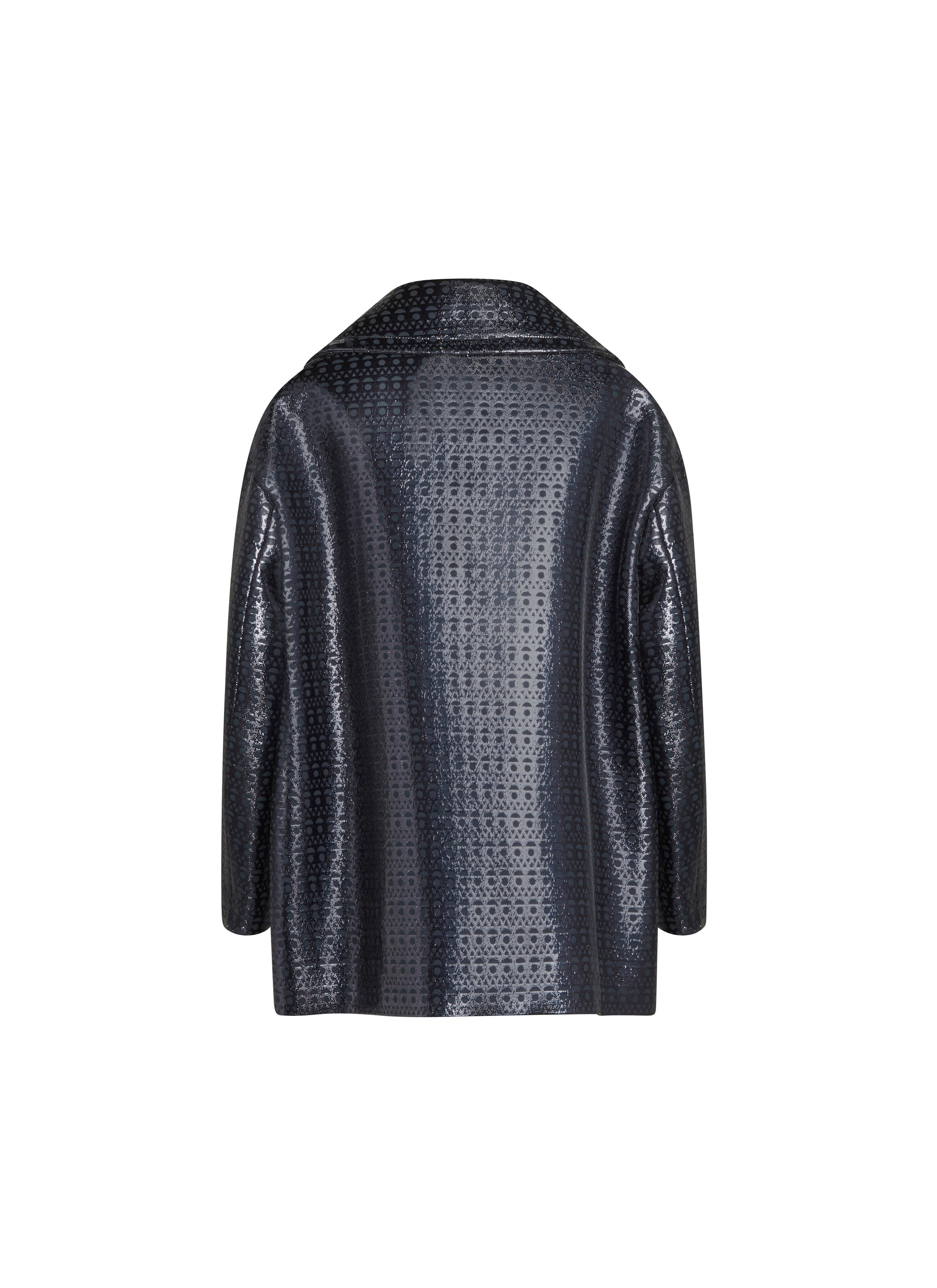 Manteau en jacquard de laine vienne - Multicolor
