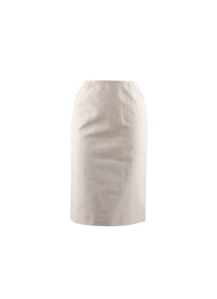 Honeycomb pencil skirt with seam detail - Pearl