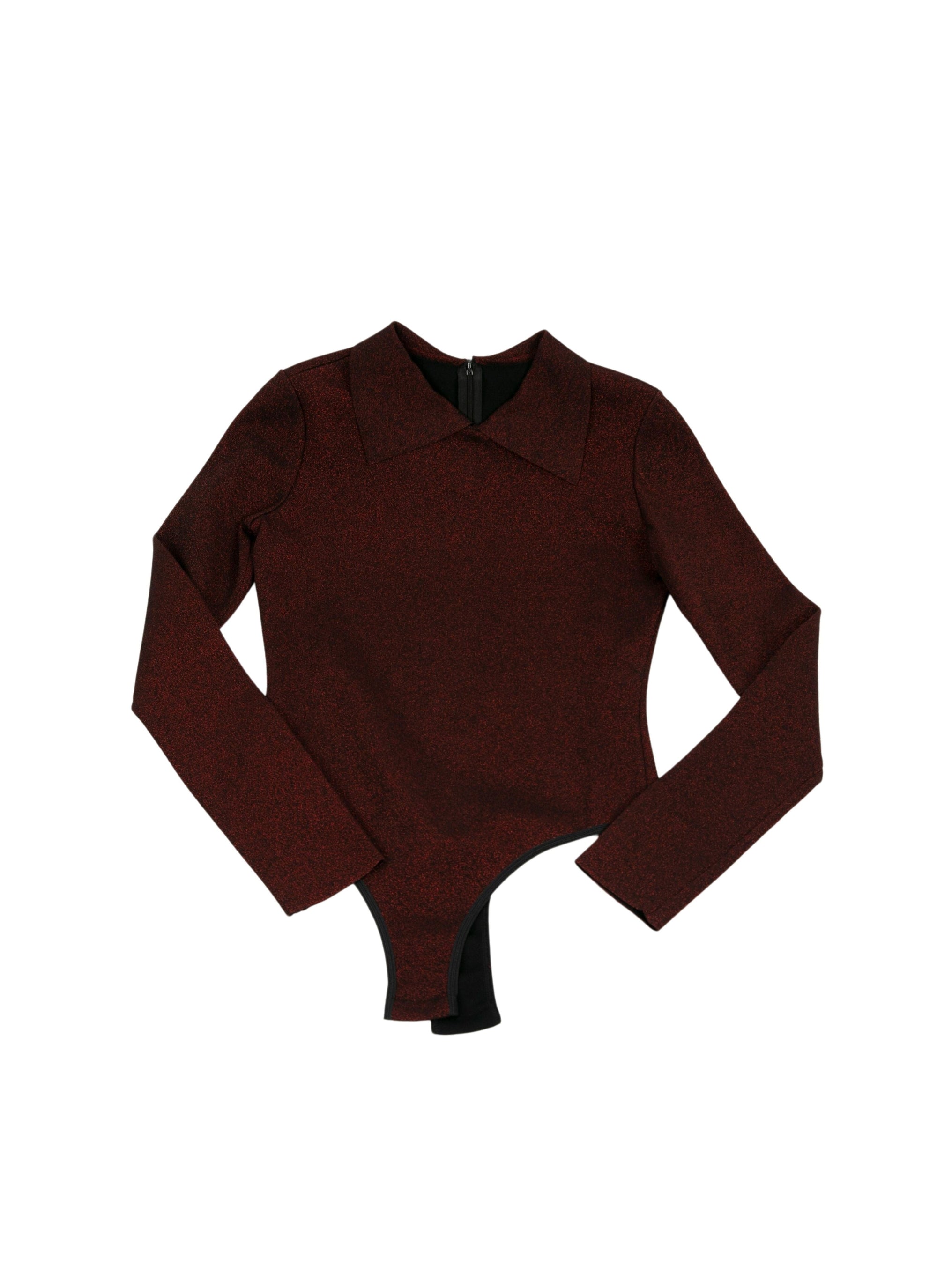 Top ajusté à manches trois-quarts - Rouge