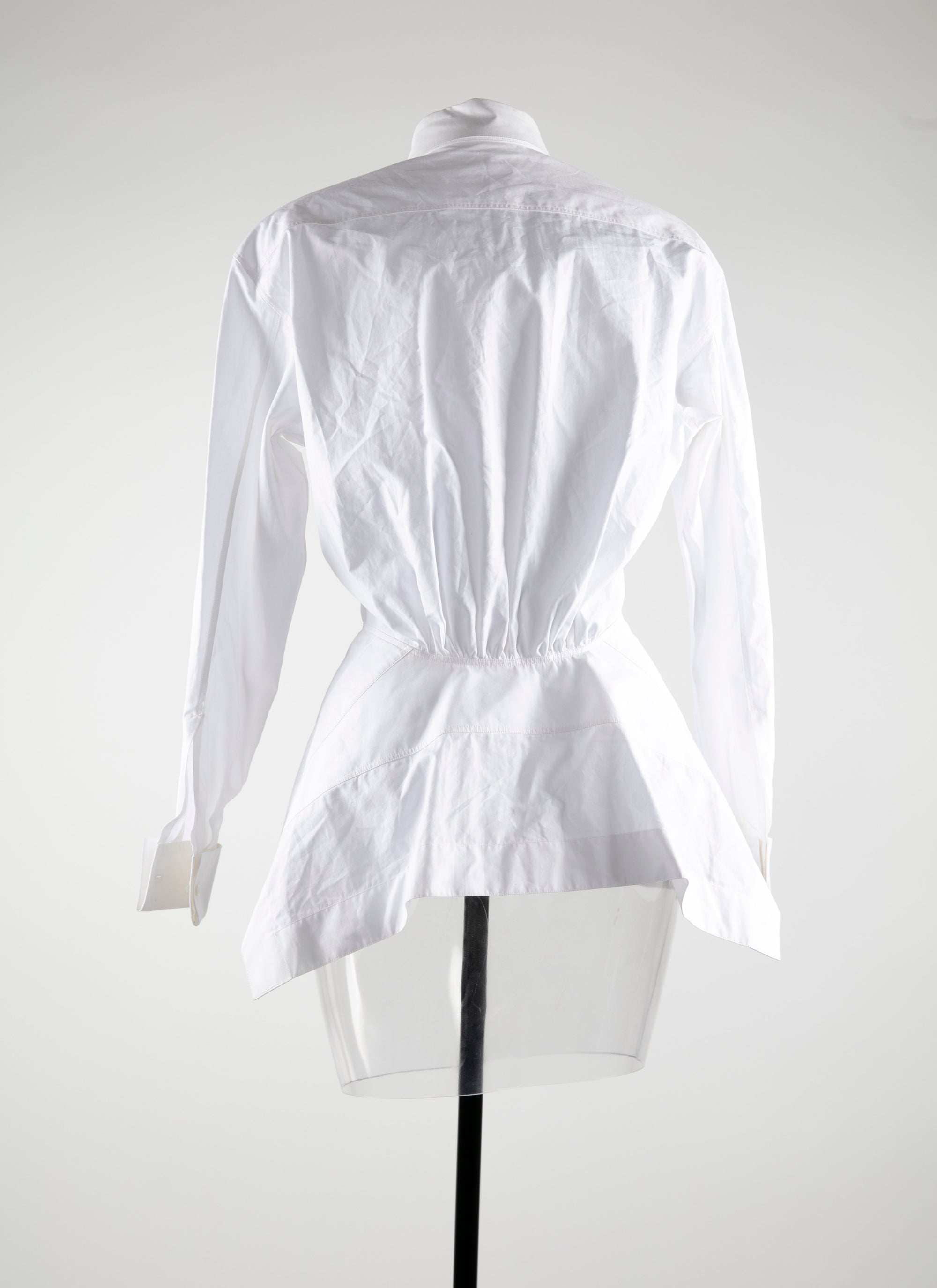 Long-sleeved basque shirt - White