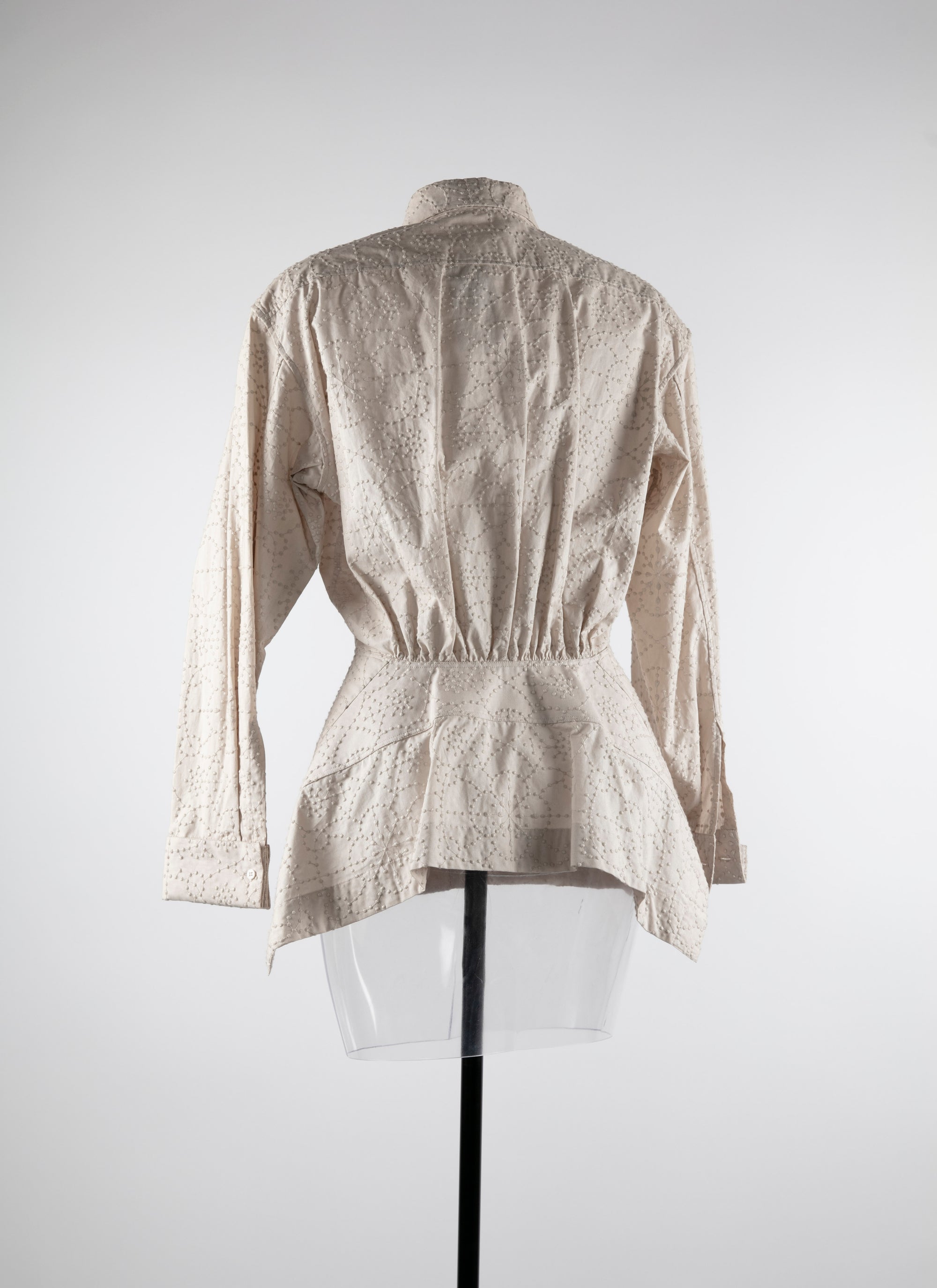 Long-sleeved basque shirt - Pearl