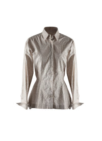 Long-sleeved basque shirt - Pearl