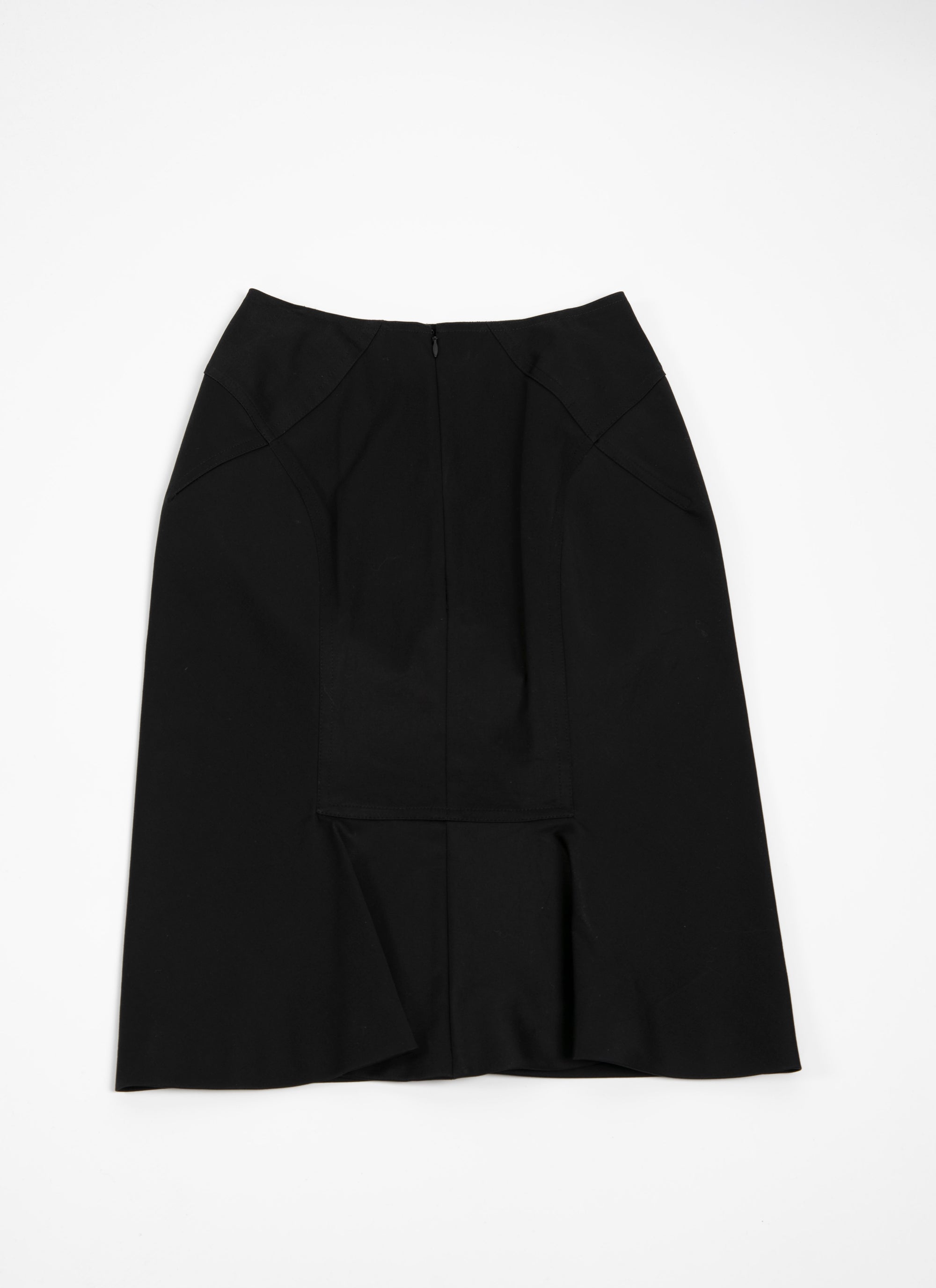 Honeycomb pencil skirt with seam detail - Black intense