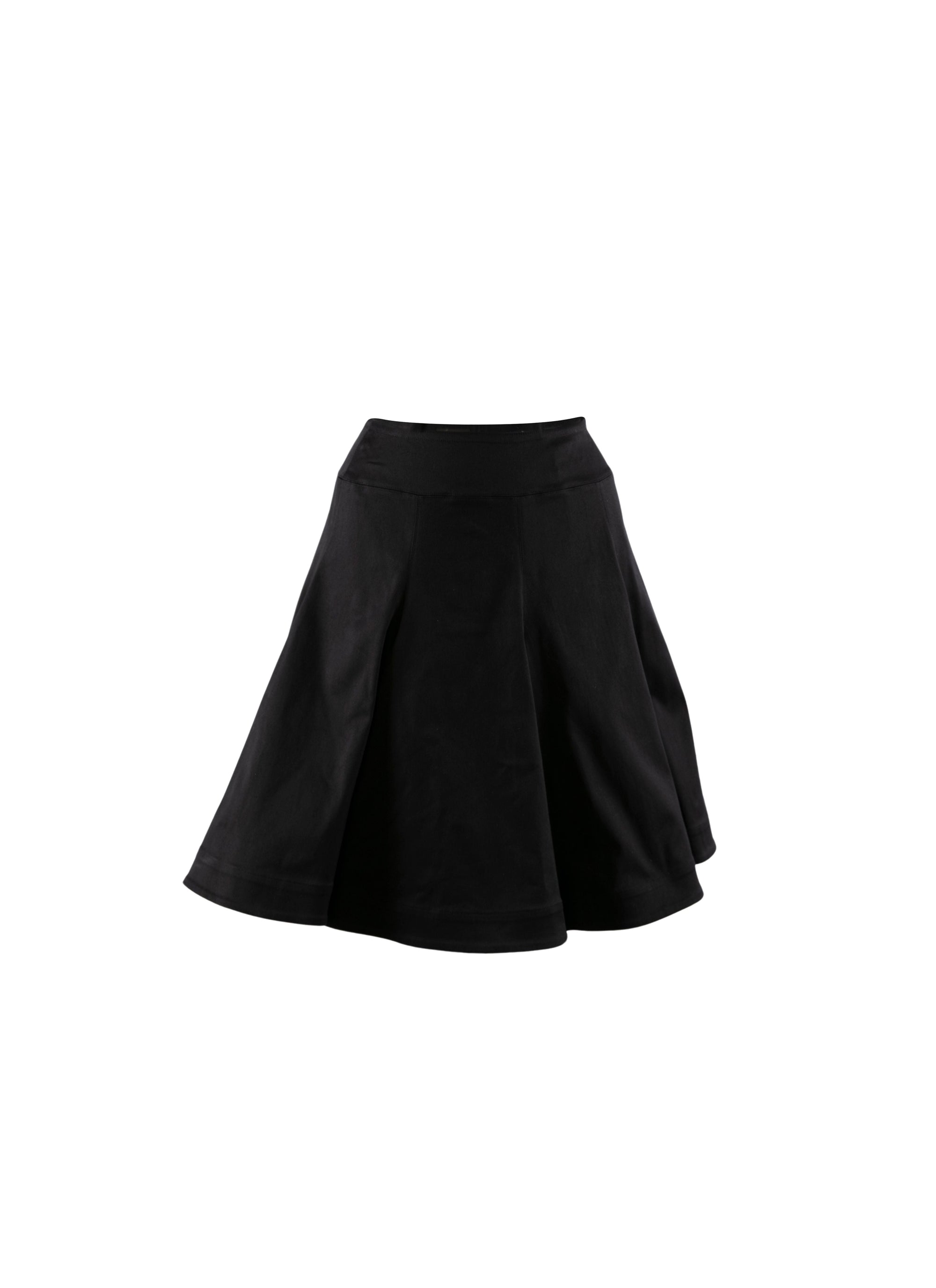 Jupe patineuse unie - Noir intense