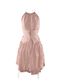 Sleeveless silk dress - Hazelnut & Gold