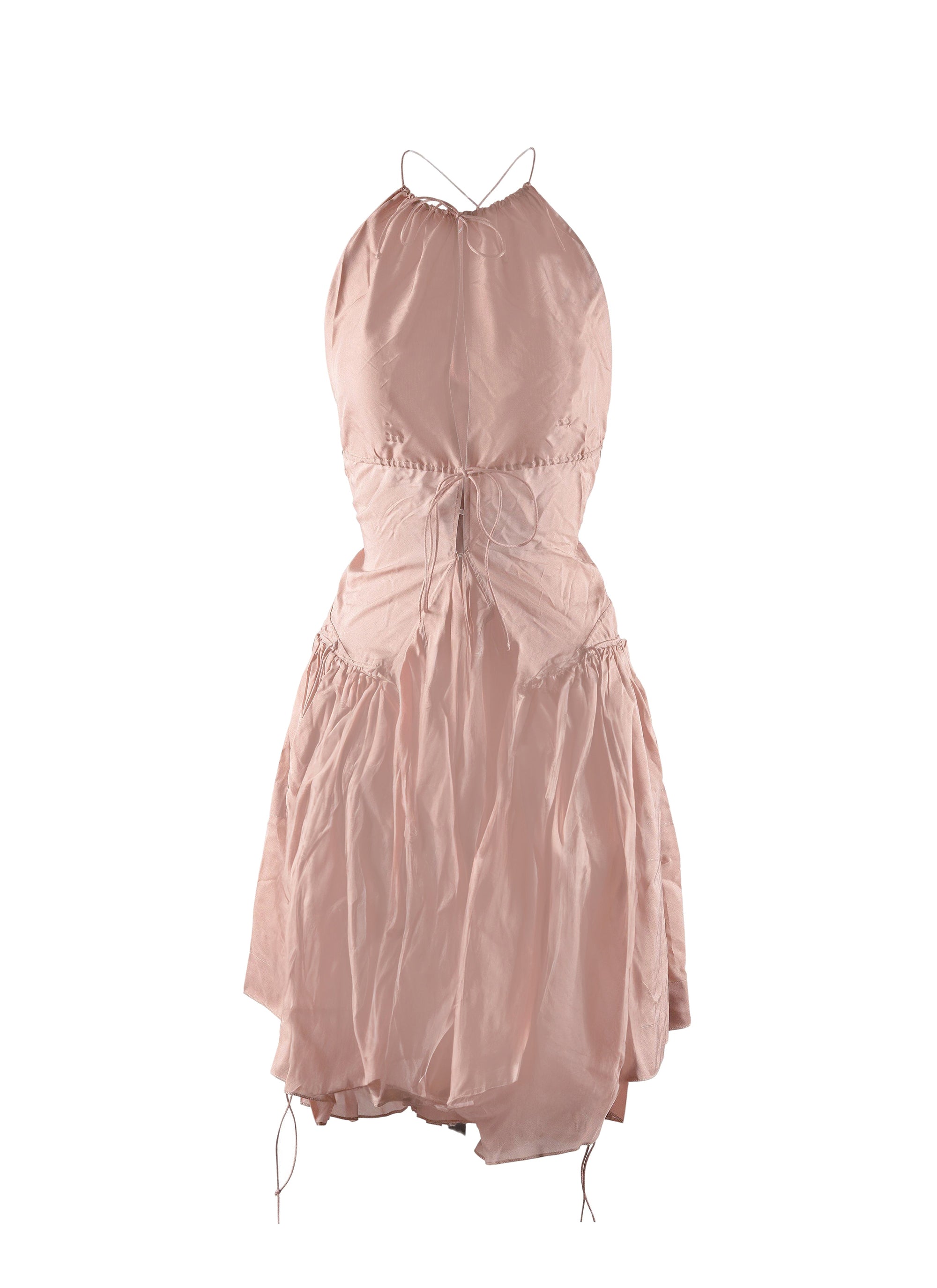 Sleeveless silk dress - Hazelnut & Gold