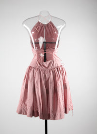Sleeveless silk dress - Beige pink