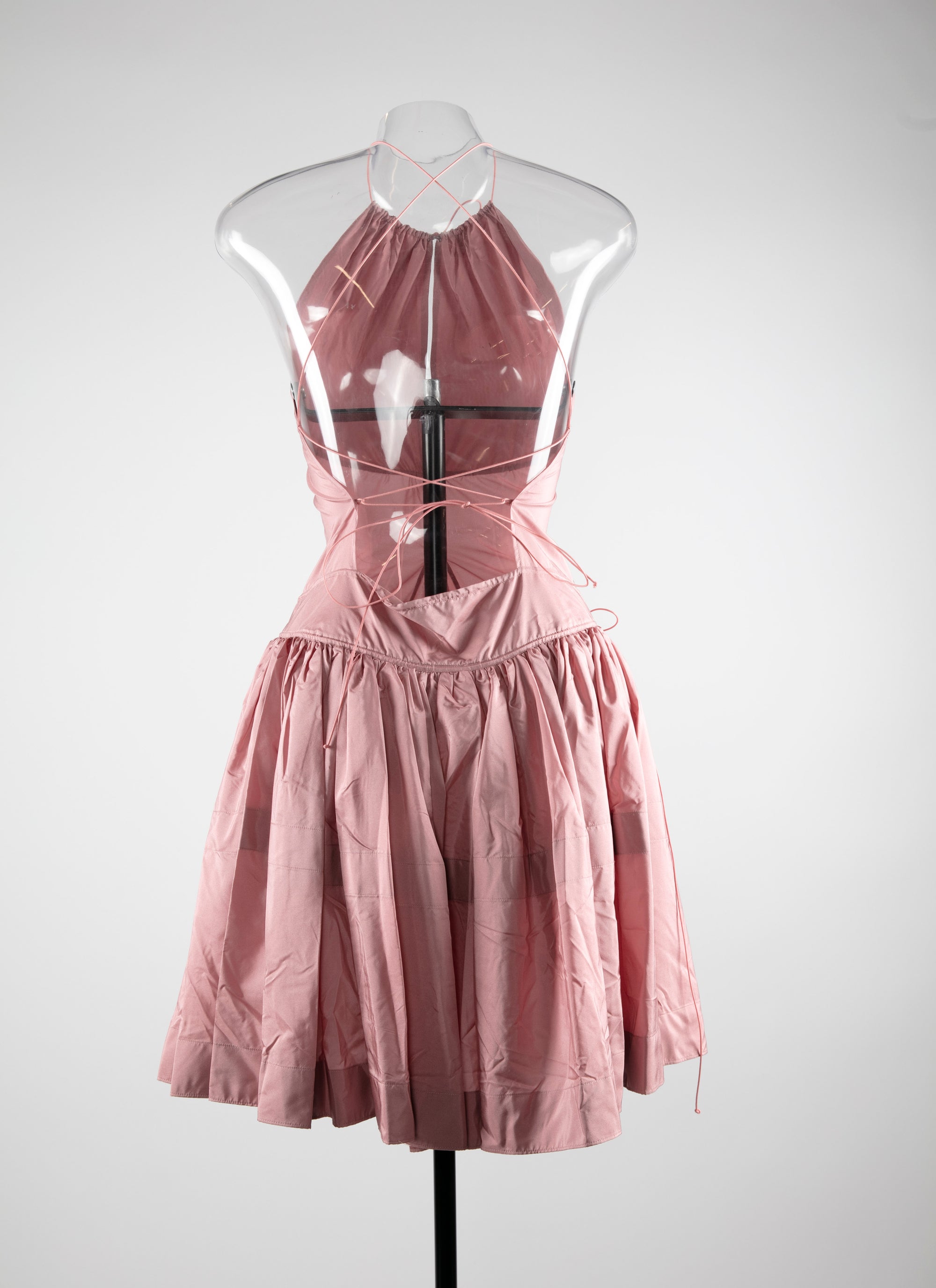 Sleeveless silk dress - Beige pink