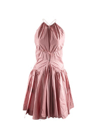 Sleeveless silk dress - Beige pink