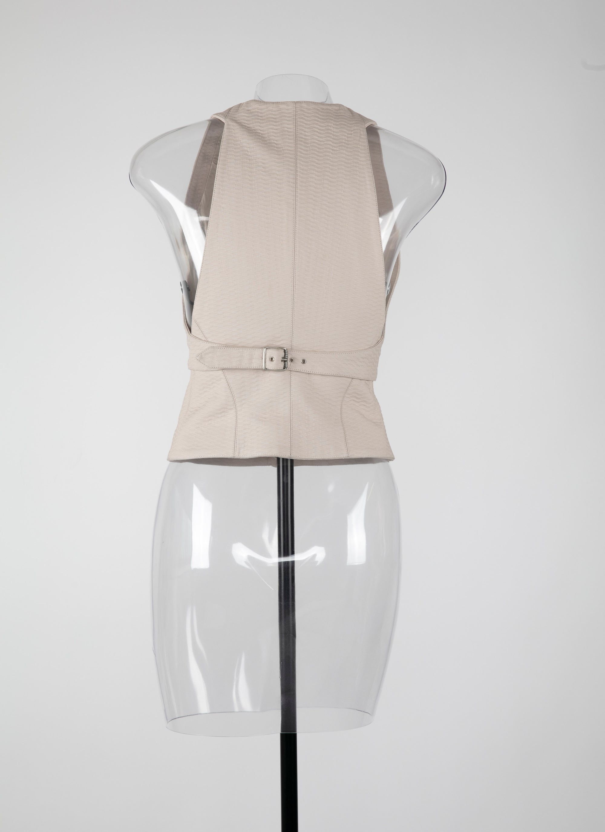 Sleeveless cardigan - Pearl