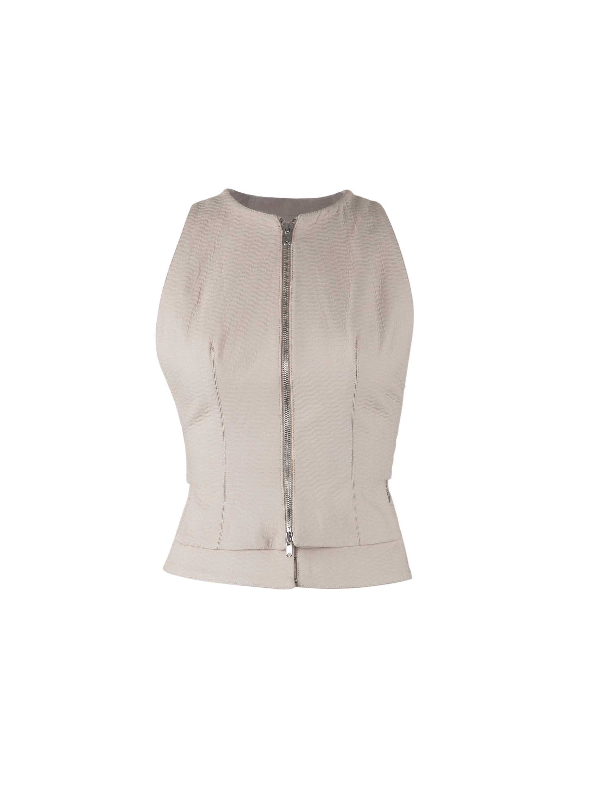 Sleeveless cardigan - Pearl