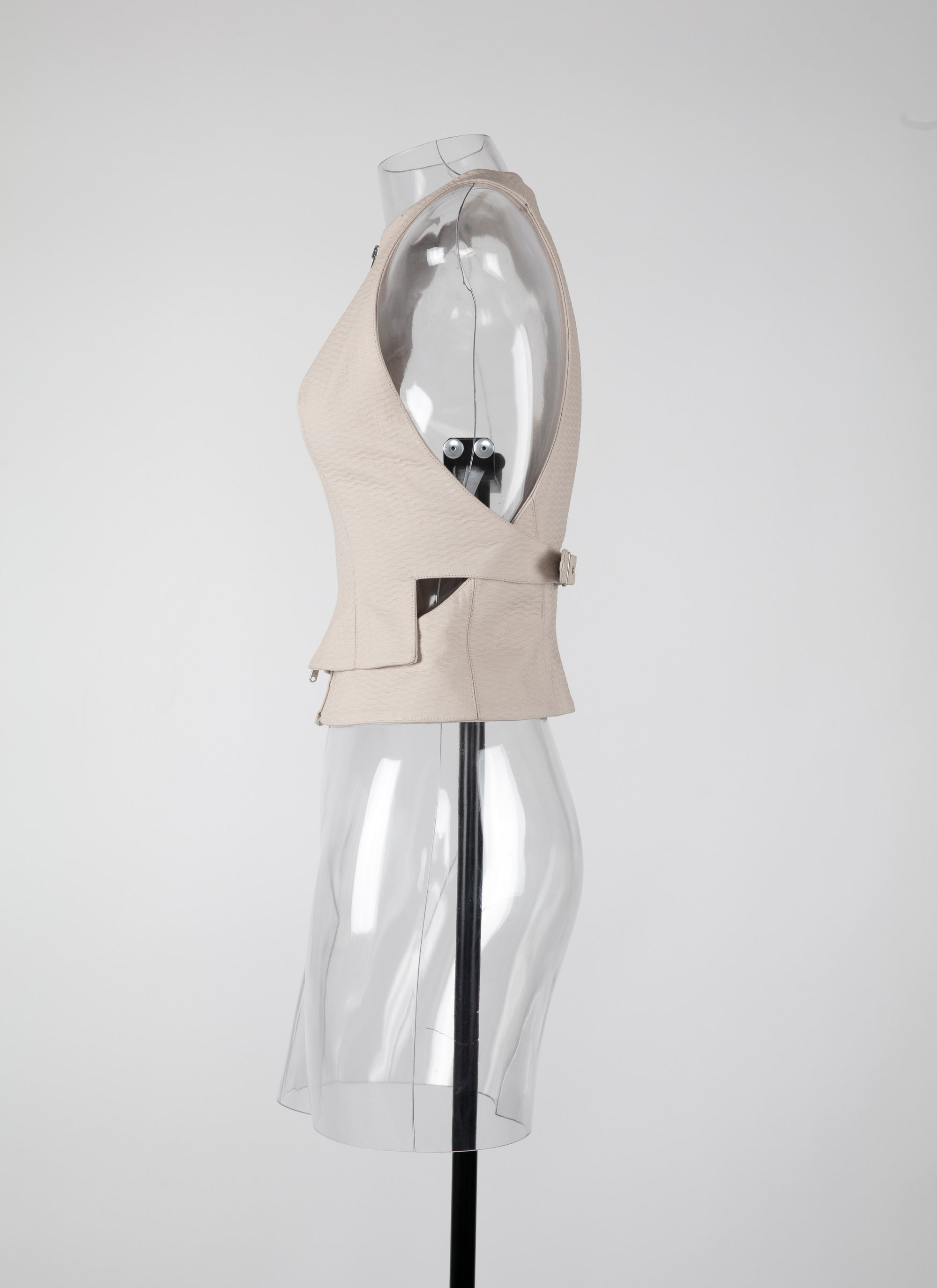 Sleeveless cardigan - Pearl