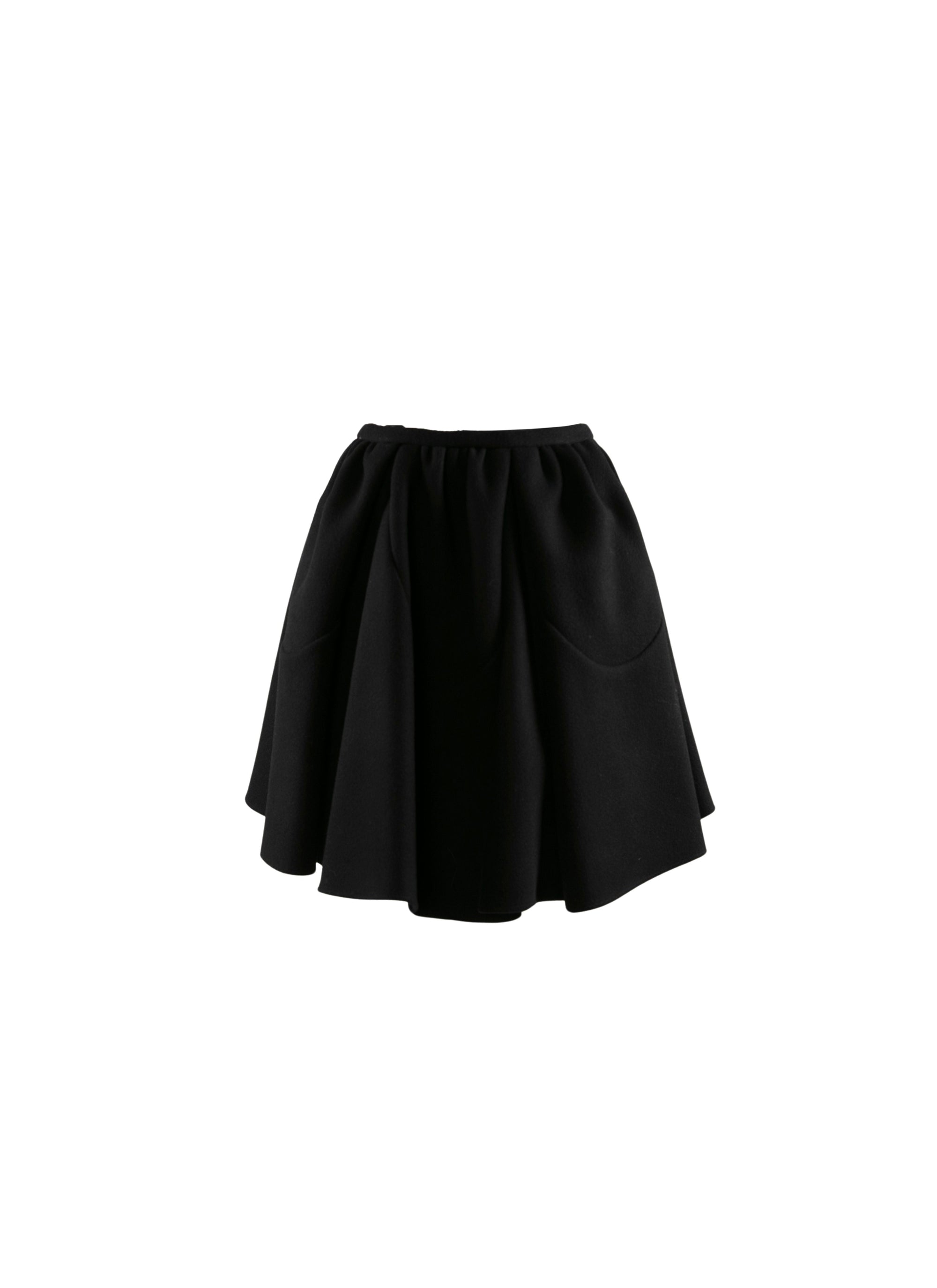 Jupe évasée avec détails contrastés - Noir intense