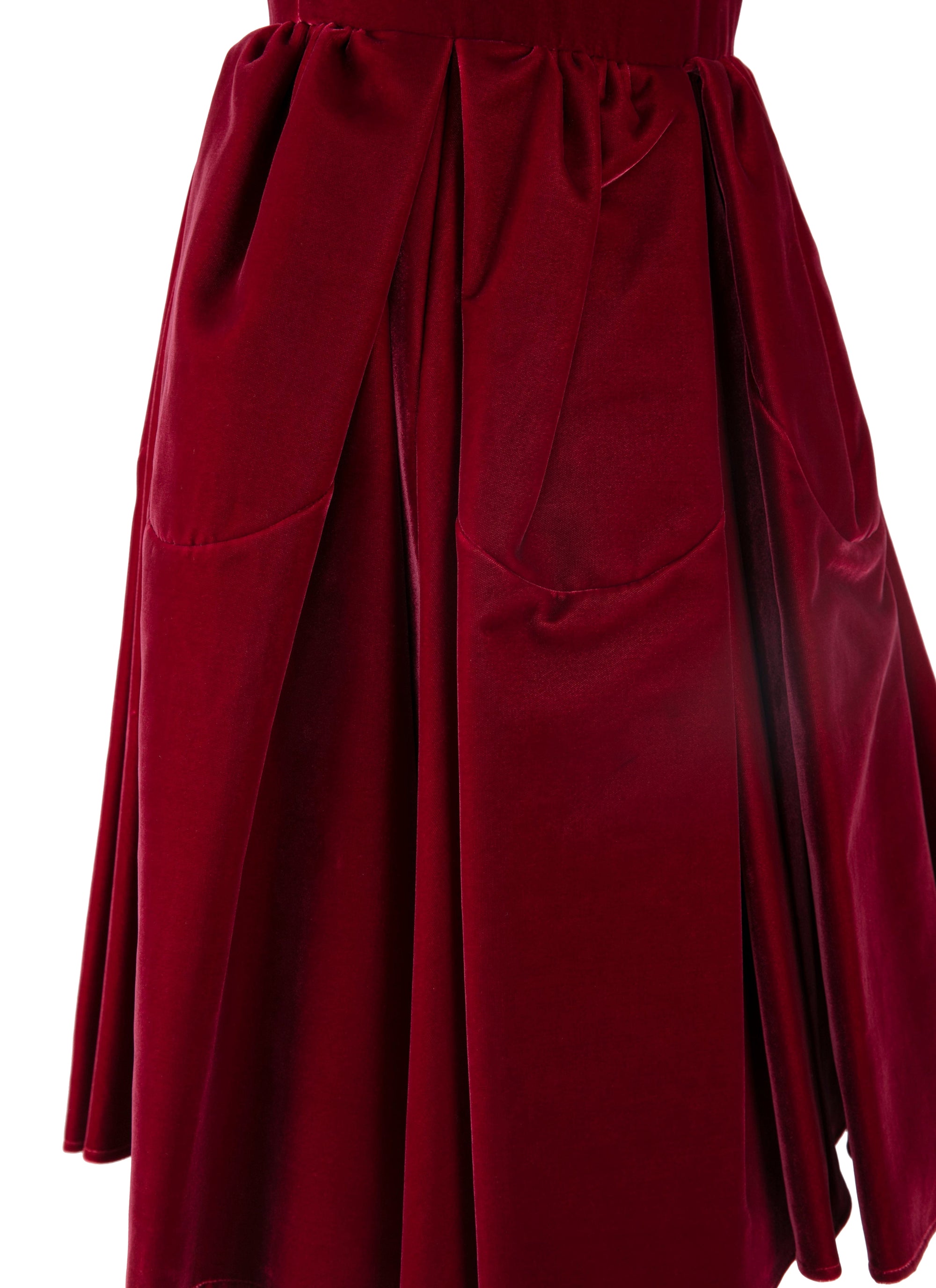 Sleeveless short petal dress - Ruby