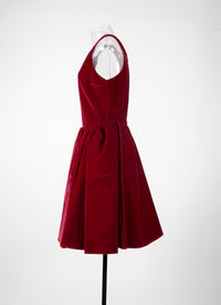 Robe pétale courte sans manches - Rubis