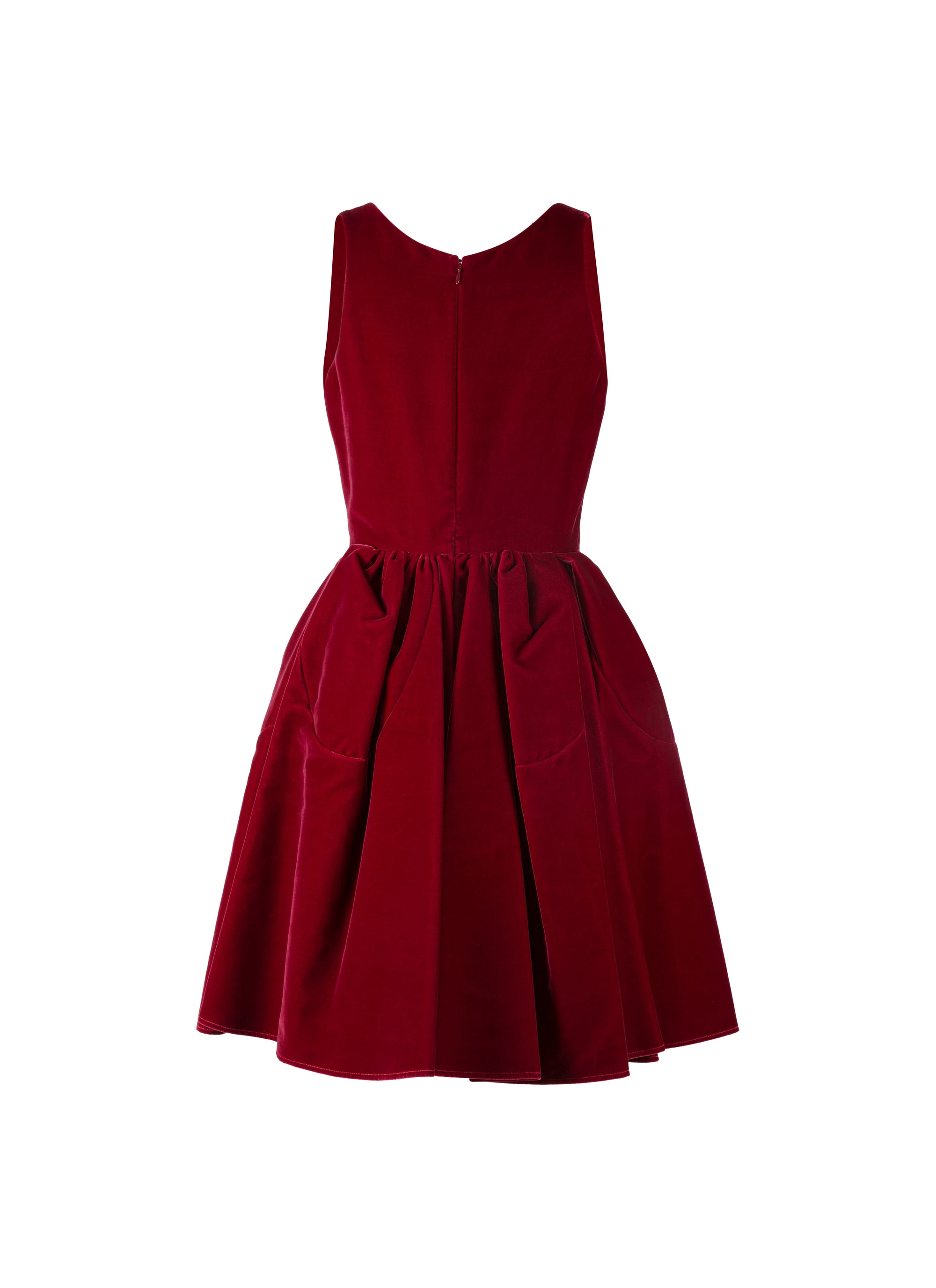 Sleeveless short petal dress - Ruby