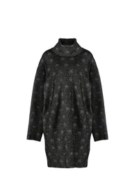 Wool speckled long sleeve jumper - Black