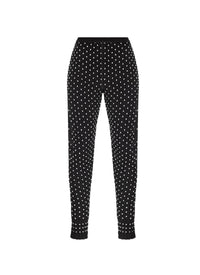 Legging à pois en laine - Noir & Argent