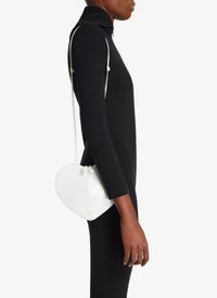 Le Cœur Small Shiny Leather Chain Bag - Slate Blue