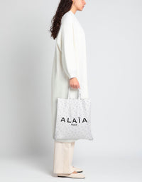 Alaïa logo tote bag - White