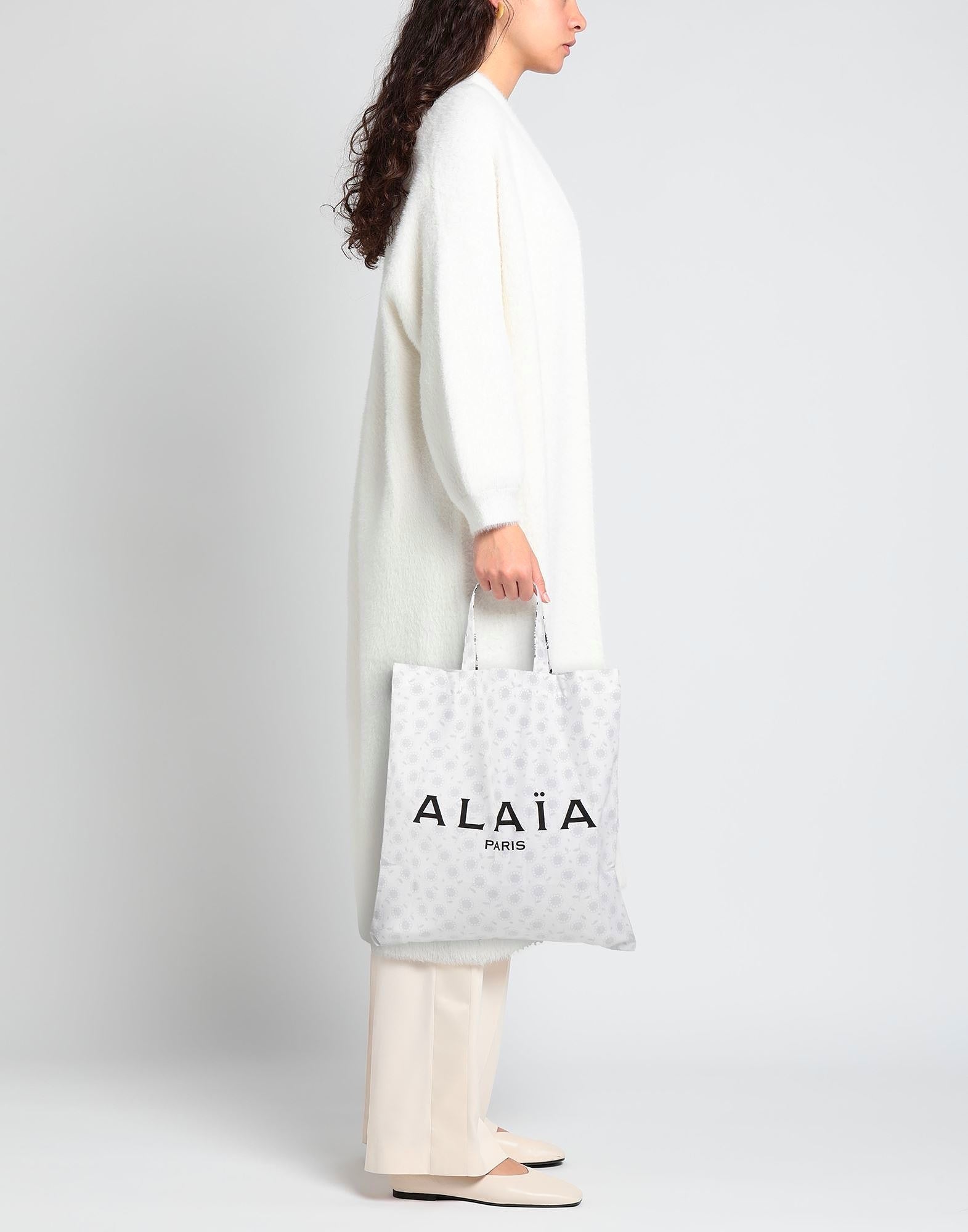 Alaïa logo tote bag - White