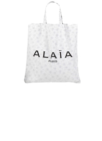Alaïa logo tote bag - White